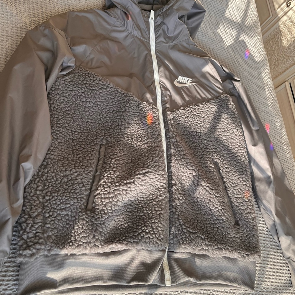 Gray Nike Fleece Jacket